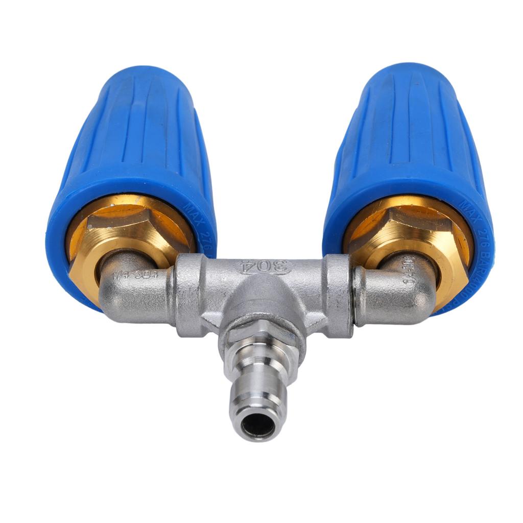 Pressure Washer Double   Nozzle 1Celsius4 Inch Stainless Steel 4000psi Double Rotating   Nozzle for Garden Cars Cleaning