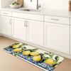 1 Stück Anti-Ermüdungs-Küchenteppiche, Zitronenmuster Wasserdicht Rutschfest Dick Gepolstert Küchenmatte Strapazierfähig Komfort Stehmatte für die Küche
