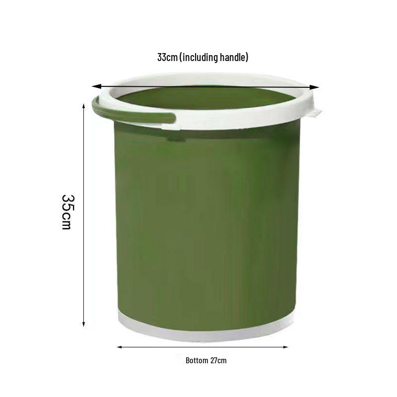 20L Portable Foldable Water Bucket for Home, Car & Fishing - Large Capacity, Durable Soft Rubber 20L Round Thick Soft Rubber Bucket