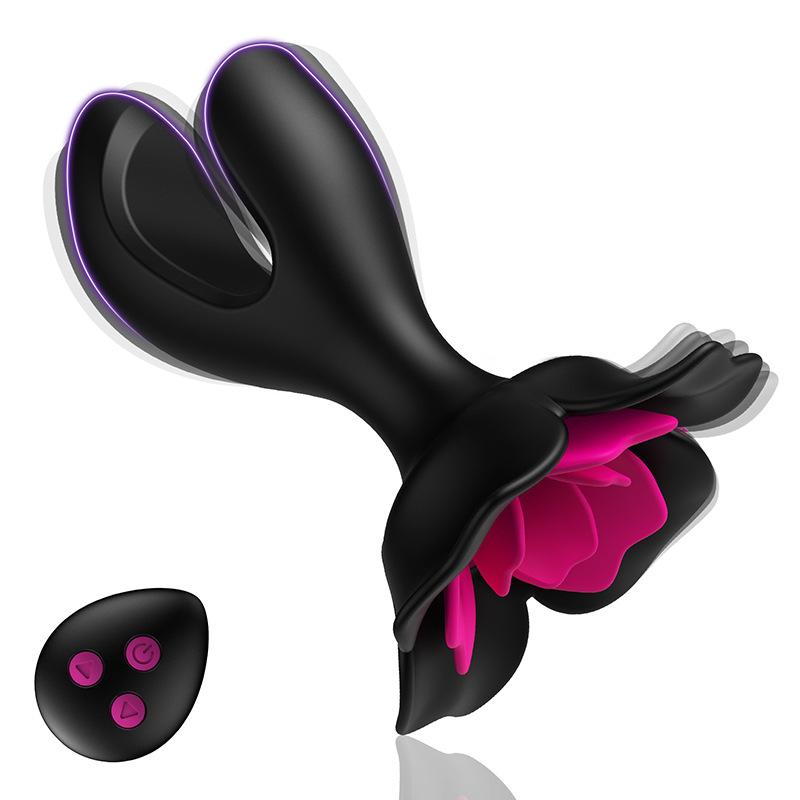 Anal Plug Vibrator Sex Toys Expanding Vibrating Butt Plug with 10 Vibration Modes Rose Toys G Spot Vibrators Anal Toys Prostate Massager Adult Toys