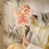 Runder Fächer im antiken Stil mit Stickerei, chinesischer Stil, blütenförmiger Handfächer mit Anhänger-Quasten, Cheongsam Hanfu Zubehör