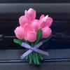 Rabbit Tulip Bouquet Car Air Freshener - Cute Stone Diffuser Ornament