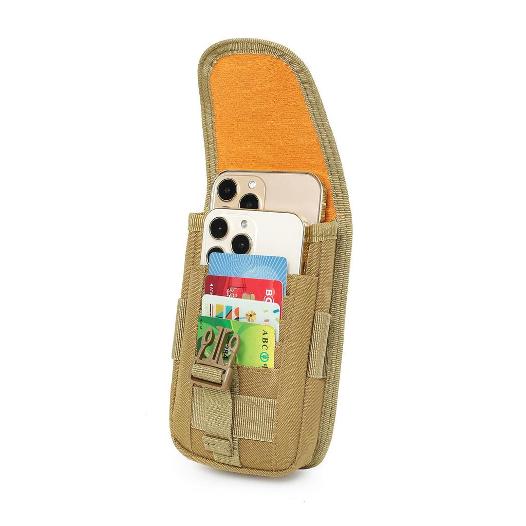 Multifunktionale Hüft-Handytasche: Vertikale Doppelschichtige Molle-Tasche für Powerbanks & Zubehör, Taktische Sport-Bauchtasche