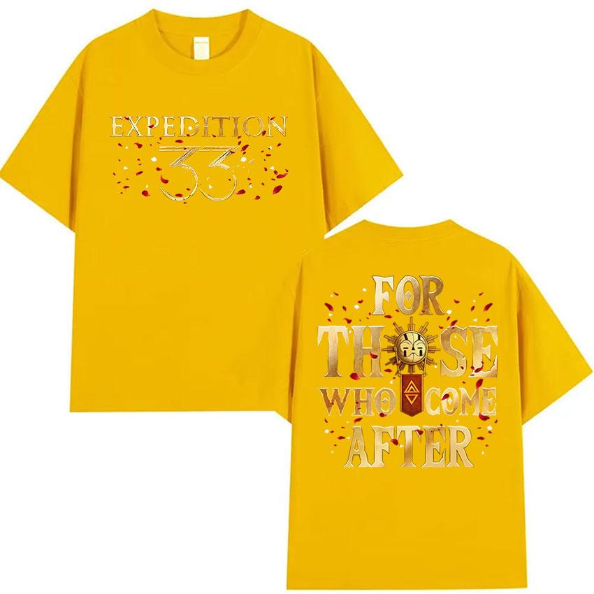 Game Clair Obscur Expeditio 33 for Those Who Come After Print T Shirts Men Women Vintage Fashion Oversized Casual Cotton TShirt