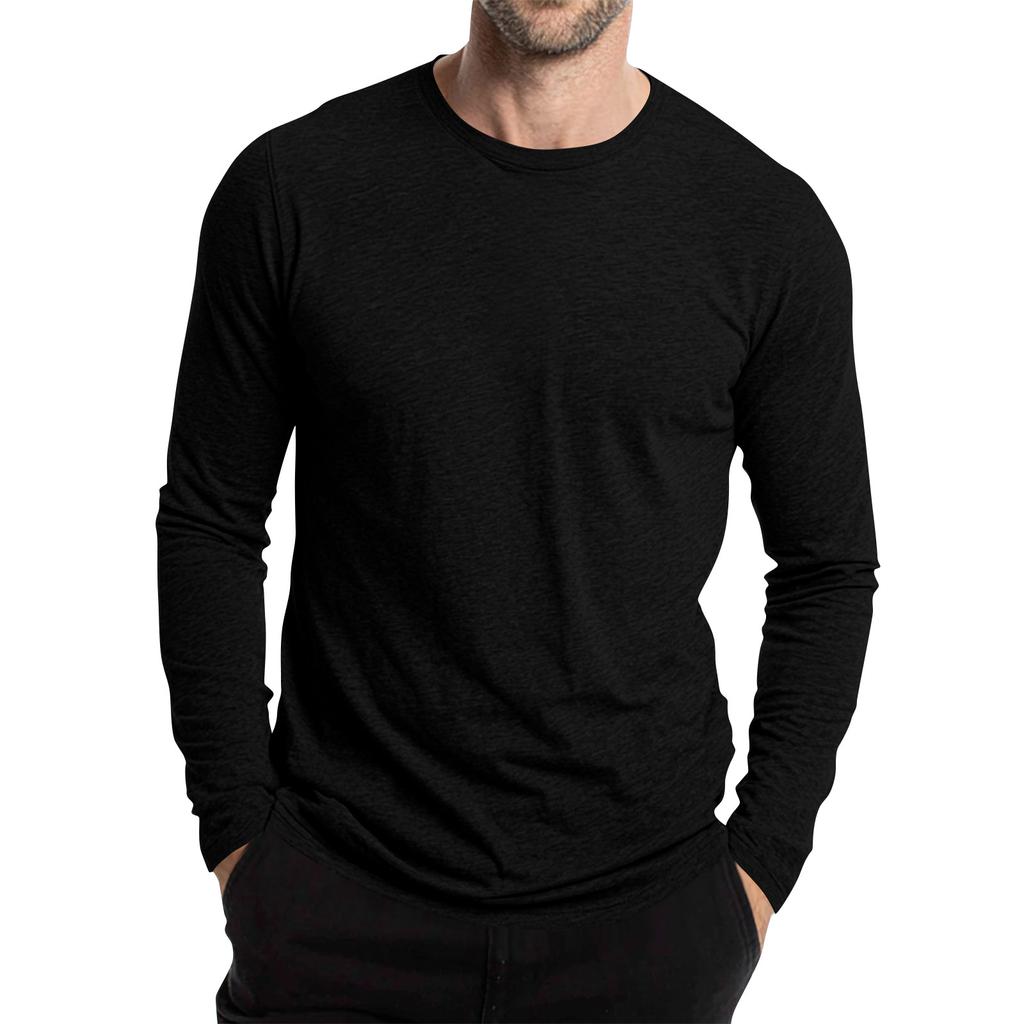 Men's Round Neck Short Sleeve Outdoor Casual Long Sleeve Top