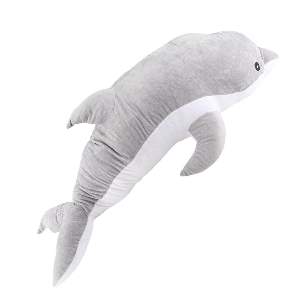 Soft Plush Toy Cute Large Dolphin Shape Comfortable Multifunction Portable Stuffed Plush Animal