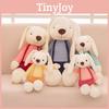 Cuddly Cartoon Long Eared Bunny Plush Toy Vest Stuffed Animal Doll Kids Gift