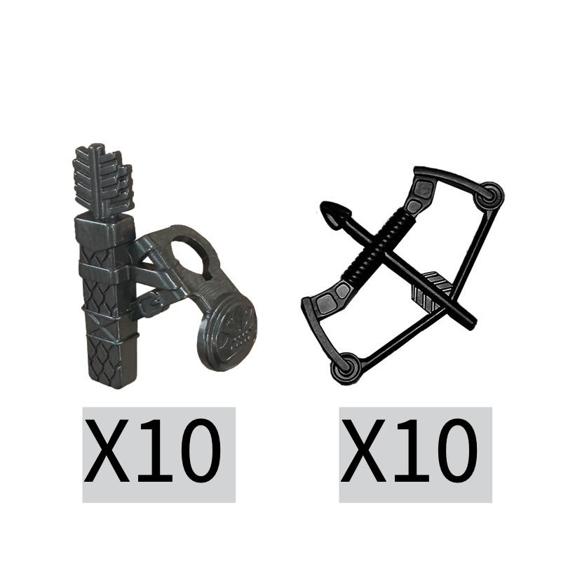 MOC Medieval Building Blocks Character Parts Model Toy Castle Knight Soldier Sword Bow Armor Shield Spear Piercing Parts Bricks