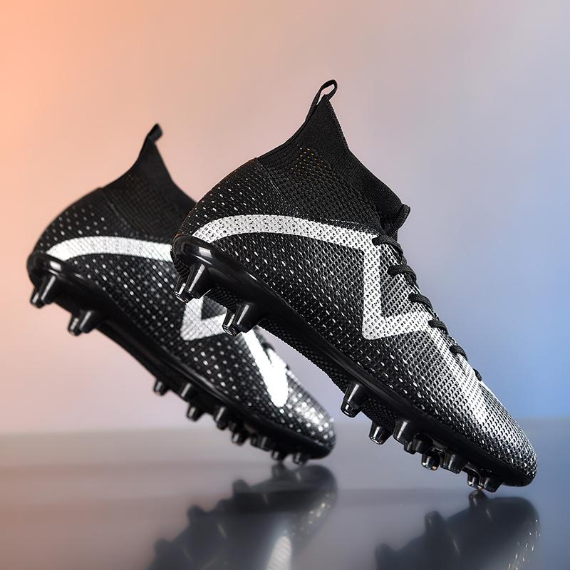 Outdoor Sports Training Shoes Plus Size 35-47 FG/TF Men's Outsole Football Shoes Men's High Top Football Boots Breathable