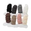 Lady Autumn and Winter Warm Solid Color Hemp Flower Wood Ear Calf Pile Stocking