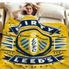 1PC Leeds United Custom Name Patterned Flannel Blanket Suitable For All Seasons for Home Decor Warmth and Comfort Gifts Holiday Present
