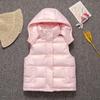 Kids' Hooded Down Cotton Vest: Thickened Sleeveless Jacket for Girls (Autumn/Winter).