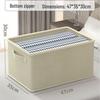 Fabric Drawer-Style Wardrobe Storage Box with Lid for Clothes and Pants