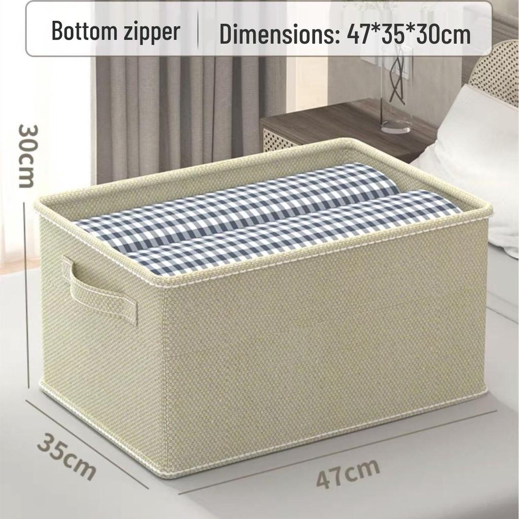 Fabric Drawer-Style Wardrobe Storage Box with Lid for Clothes and Pants