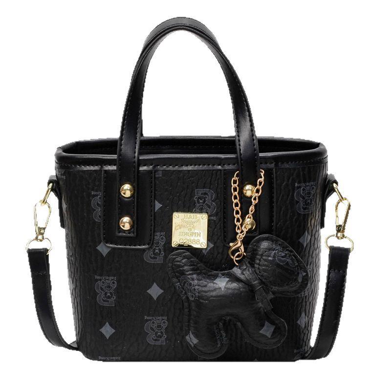 Printed Portable Vegetable Basket Bag Women'S Versatile Bucket Bag Foreign Style Shoulder Messenger Bag