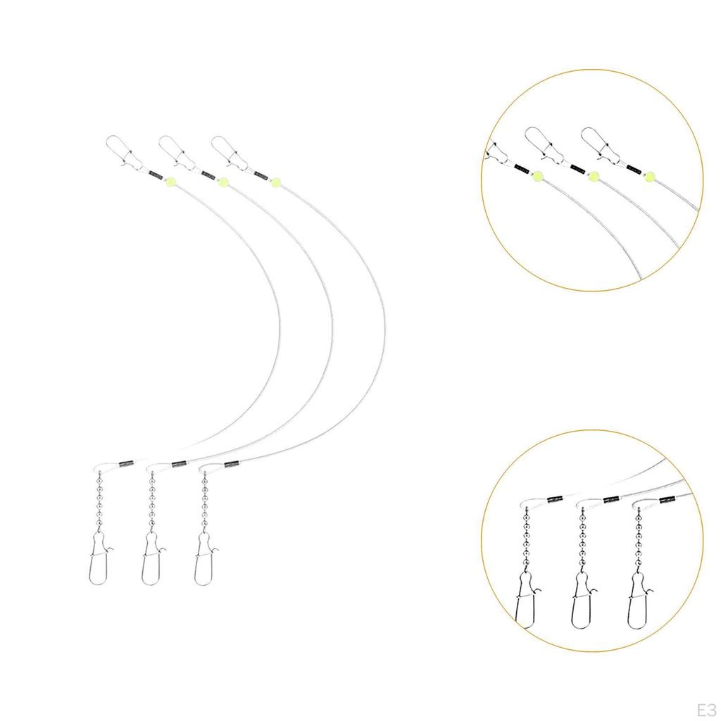 3 Pack Fishing Leaders Tackle Gear for Anglers Outdoor Use