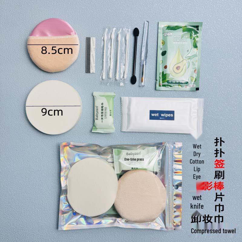 

Набор инструментов для свадебного макияжа: Одноразовые пуховки для пудры, кисти для губ, ватные палочки и аппликаторы для теней для влажного и сухого использования