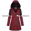 Warm Winter Coat Women Mid Length Woolen Hooded Windbreaker with Oblique Zipper