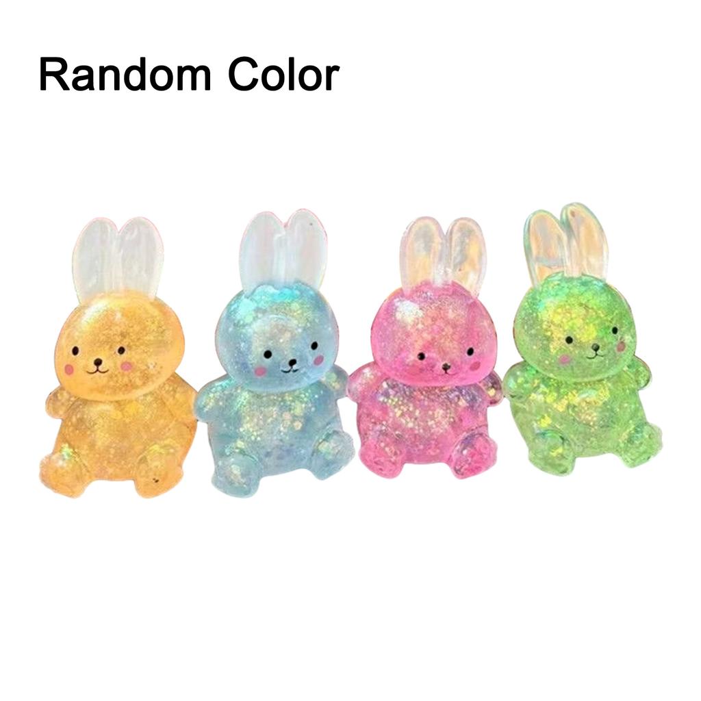 Girls Stress Relief Toy Rabbit Slow-Rising Squeeze Soft TPR Fidget for Cute Glutinous Texture Decompression Gadget Kids Adults Portable Novelty