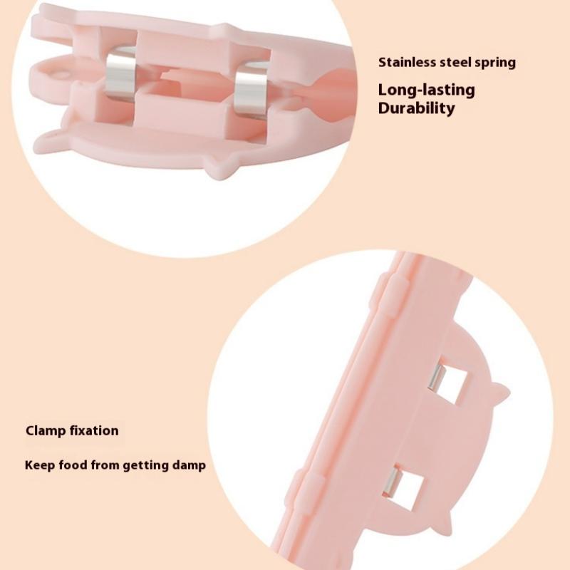 3 Pcs Portable Plastic Food Seal Clip Kitchen Snack Bag Milk Powder Moisture Proof Fresh Keeping Bag Clip For Home And Travel Use