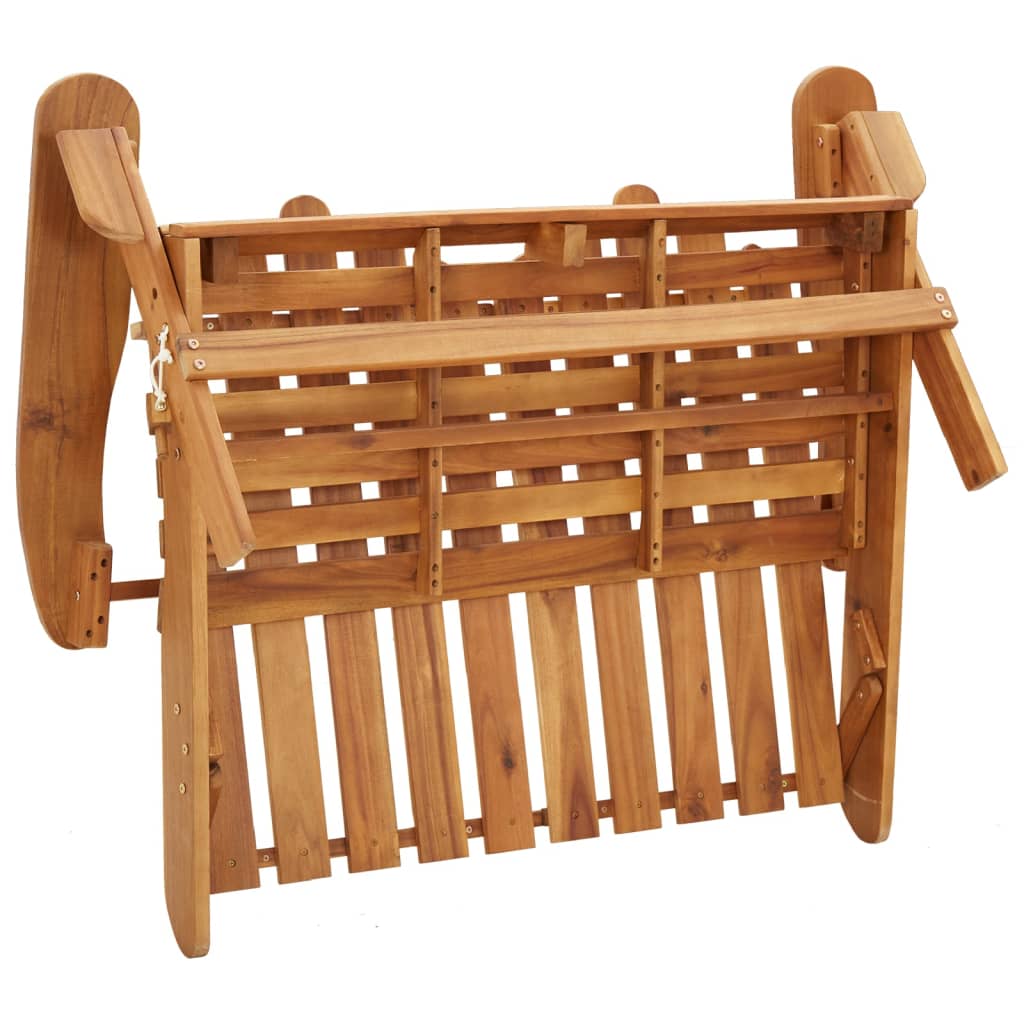 Vidaxl Adirondack Garden Bench, 126 Cm, Solid Acacia Wood
