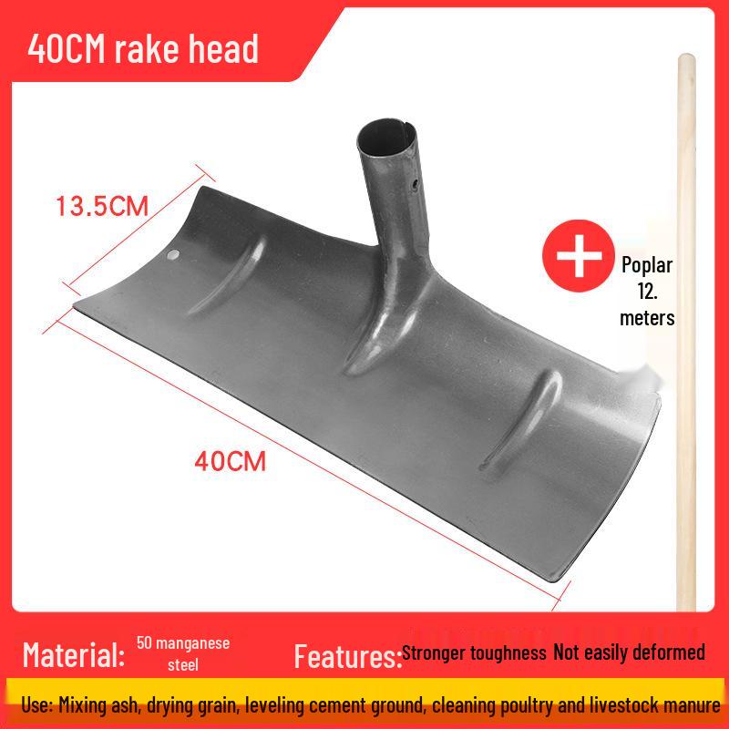 Domácí 50 Manganová ocel Škrabka na hnůj a Hrábě pro Vepřínky a Kuřárny - Zesílený Multifunkční Čisticí Nástroj