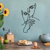 1pc Abstract Face Line Art Wire Wall Decor Metal Minimalist Home Bedroom Gift Halloween Christmas New Year