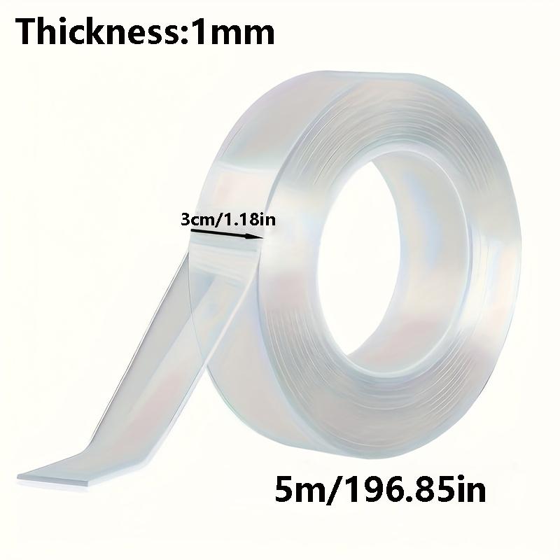 

1pc Super Strong Double-Sided Tape - Transparent Residue-Free Adhesive for Plastic, Wood, Glass & Metal - Made of PE Material 30mm&3M&1mm