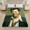 Coperta in Flanella con Stampa di Harry Styles Morbida Calda Coperta in Peluche per Letto Divano Divano Uso Domestico Interno