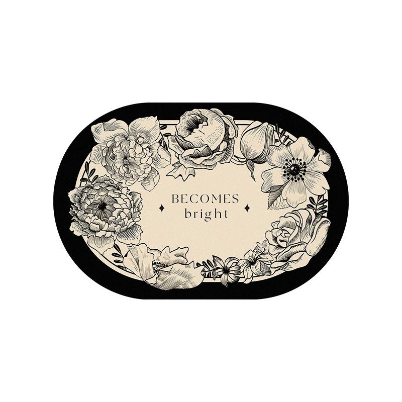 Soft Diatom Mud Bathroom Floor Mat Bathroom Anti-slip Foot Mat Bathroom Absorbent Carpet Toilet Door Foot Mat Quick Dry