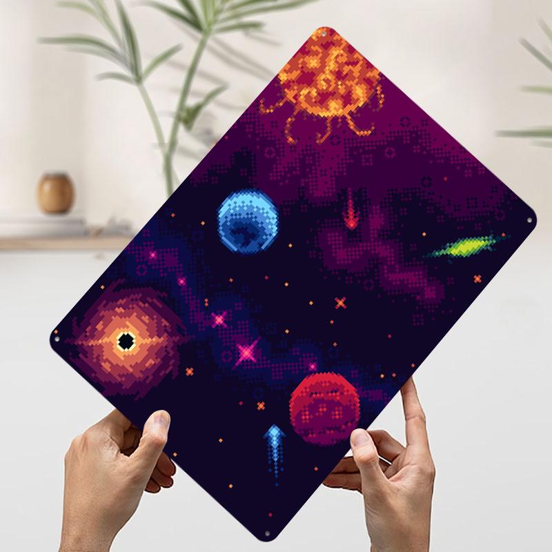 

Celestial Cosmos Tin Plaque Poster Customized Wall Art Retro Vintage Metal Signs for Man Cave Luxury Home Decor Items Wand Deko 7.9x11.8In(20x30cm)