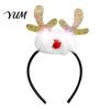 Flexible Plastic Holiday Headband Light Up Christmas Headbands, Shiny Glitter Santa Hat Tree Reindeer Antler Hairbands, Decorative Hair Bands for LED