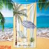 Sunset Palm Tree Island Silhouette Warm Orange Background Beach Towel Quick Dry Towel For Tropical Beach Camping Travel