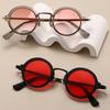 Vintage Round Sunglasses Men New Fashion Punk Gradient Decor Shades Women Trendy Luxury Brand Design Outdoor Sun Glasses