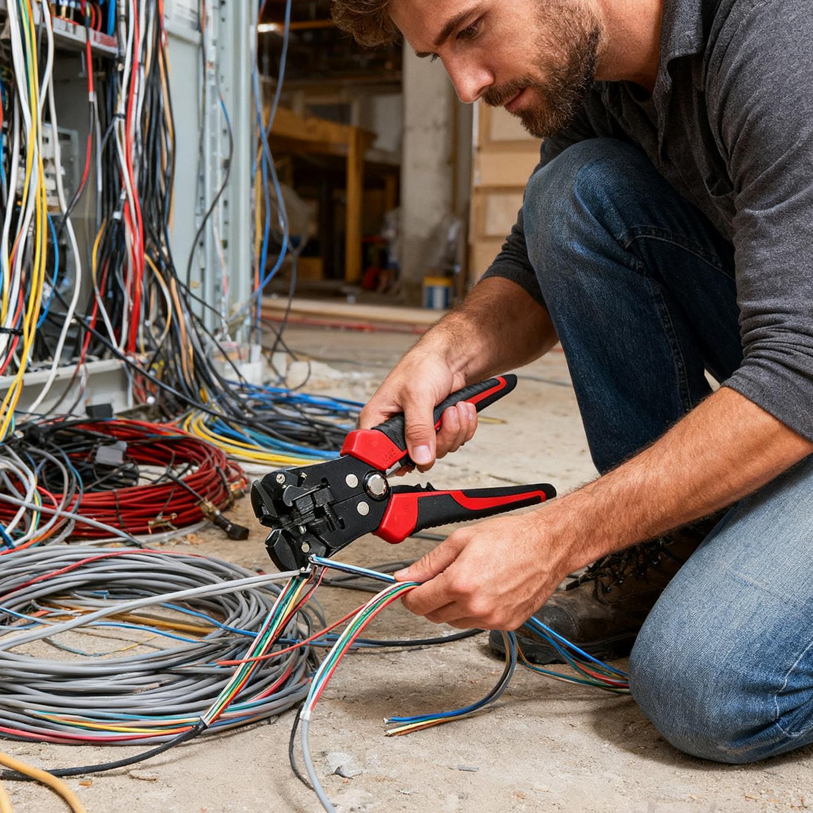 

Electrical Wire Strippers Self-Regulating Multi-function Wire Stripper Cutter Tool For Electrical Cutting Splitting Crimping CHINA