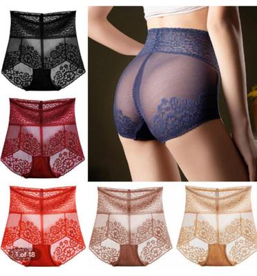 Lace Panties Seamless Women Slimming Underwear Knickers Briefs Seamless High Waist Transparent  Sexy Leggings