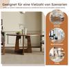 Modular Round Dining Table, 120 Cm Diameter, 76 Cm Height, MDF with Walnut Veneer, Space for 4 People – for Dining Room, Kitchen and Living Room