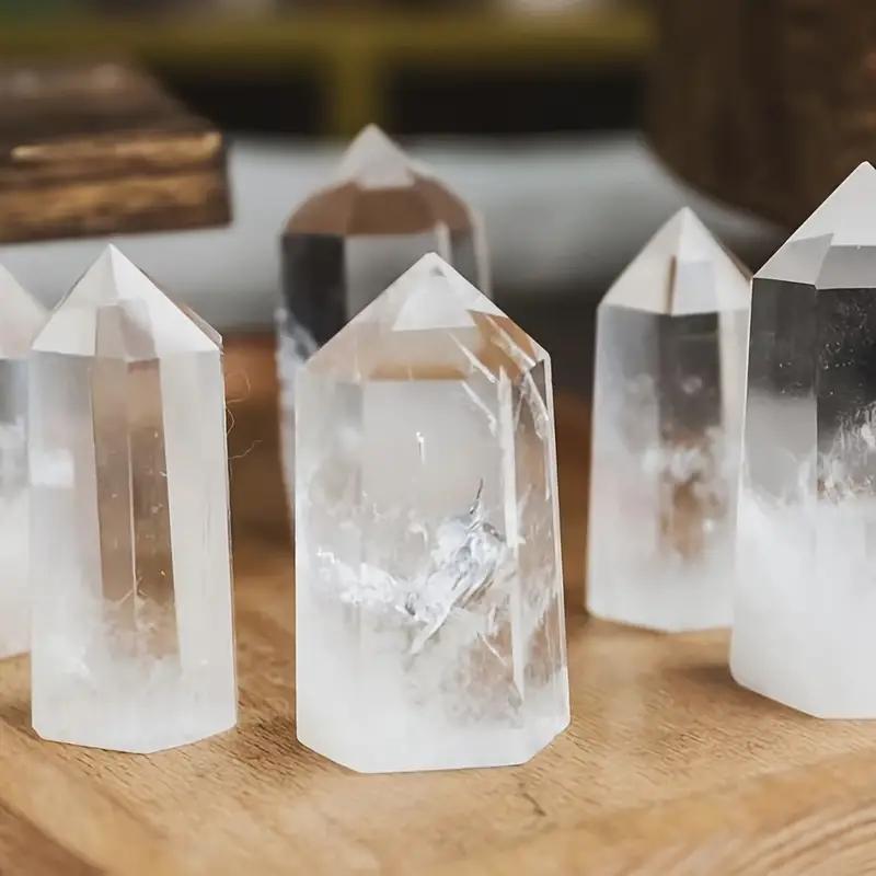1pc Stunning Natural Clear Quartz Stone Point Crystal Tower for Home And Office Decoration And Holiday Gift