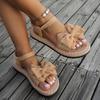Fashion Fashion Beach Casual Slippers Outdoor Bow Tie Flat Shoes Home Women Anti-slip Trend Sandals 2025 New Summer Lightweight Sandals