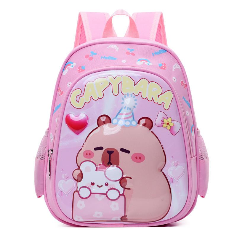 Charming Capybara Cartoon Preschool Backpack For Young Children With Comfortable Shoulder Straps And Versatile Colors