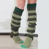 Autumn Slouch Crochet Knitting Colorful Striped Thigh High Long Socks for Women