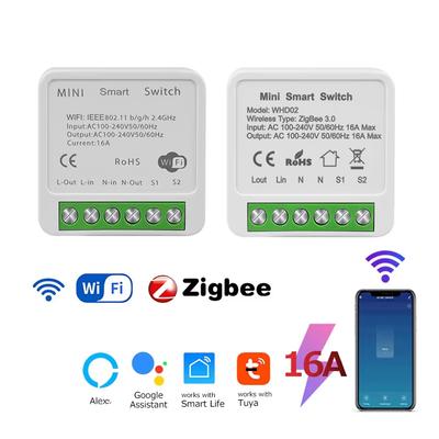 Tuya ZigBee3.0 Smart Light Switch Module 16A MiNi DIY Breaker Supports 2 Way Control App Remote Control for Alex Google Home
