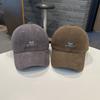 Simple Adjustable Rugged Baseball Cap Solid Color Wide Brim Peaked Cap Embroidery Letter Sun Hat for Women