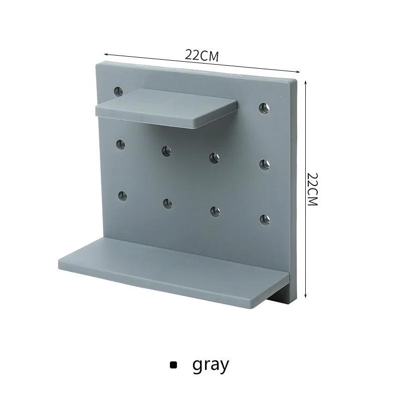 Household Plastic Orifice Storage Rack Living Room Kitchen Bedroom Partition Wall Wall Hanging Shelf