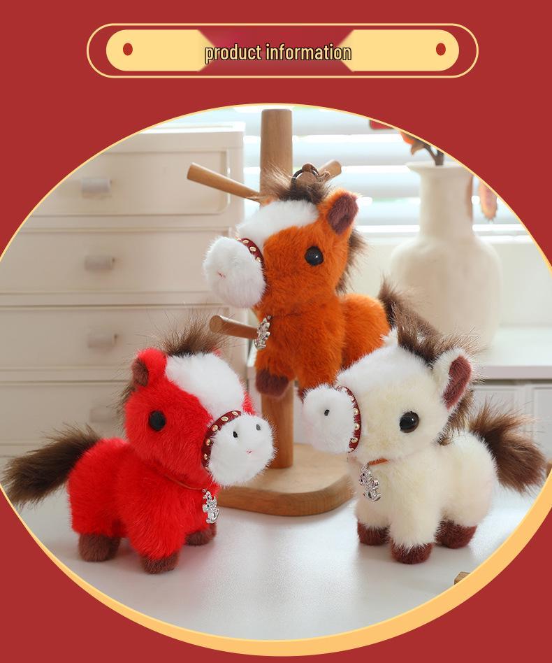 Cute Horse Pendant Plush Toy - Year Mascot Gift