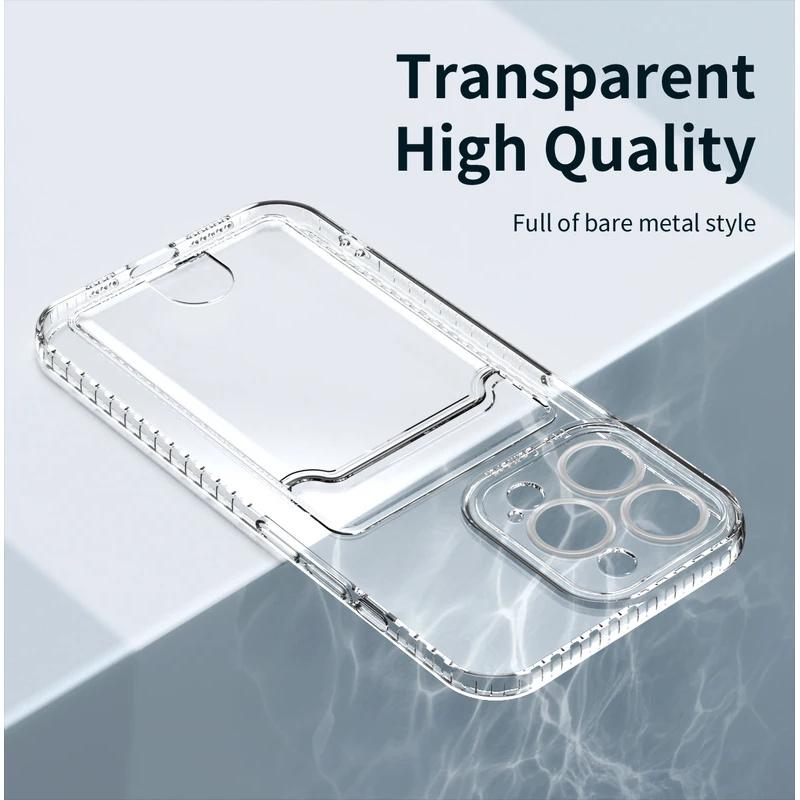 For iPhone 13 13Pro Pro Max 13ProMax ProMax Case For Apple 13Mini Mini Card Pocket Clear Full Camera Phone Cases Back Cover Capa