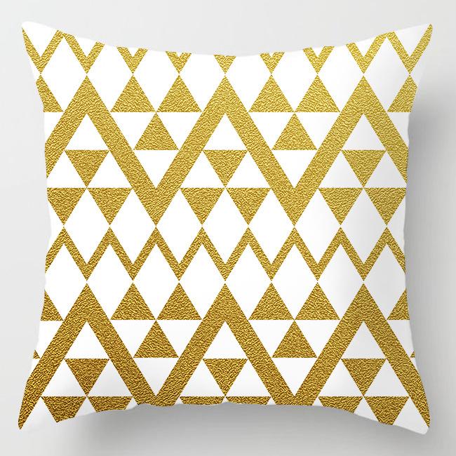 Nordic Style Modern Gold Pillowcase Home Pillow Light Luxury Sofa Pillow Cushion Cover