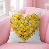 Anime Flower Love Double-Sided Printed Pillow Cover Short Plush Suitable Living Rooms Bedrooms Sofas Throw Cushion Cover