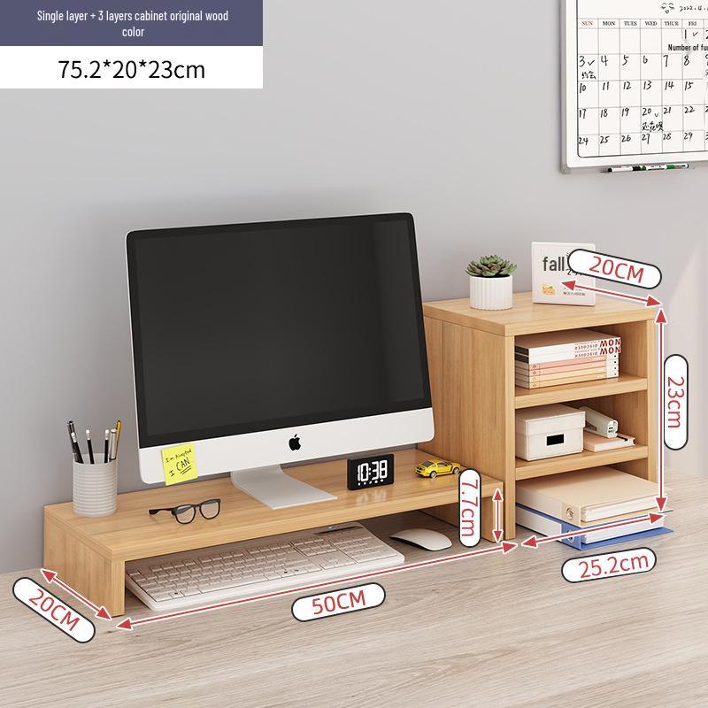 Masaüstü Bilgisayar Monitör Yükseltici Stand ve Ofis Depolama Rafı