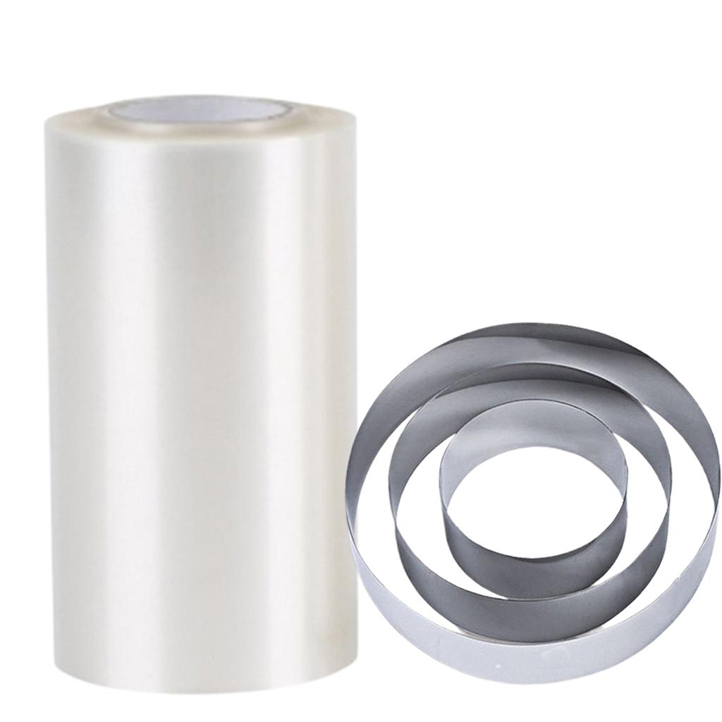 Colletti per Torta Trasparenti Bordo Circondante Mousse Confezione Nastro Avvolgente Strumento da Forno